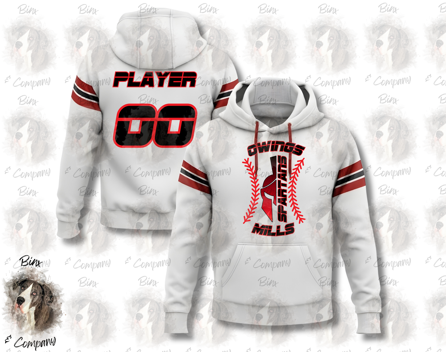 White Hoodie• Design 1