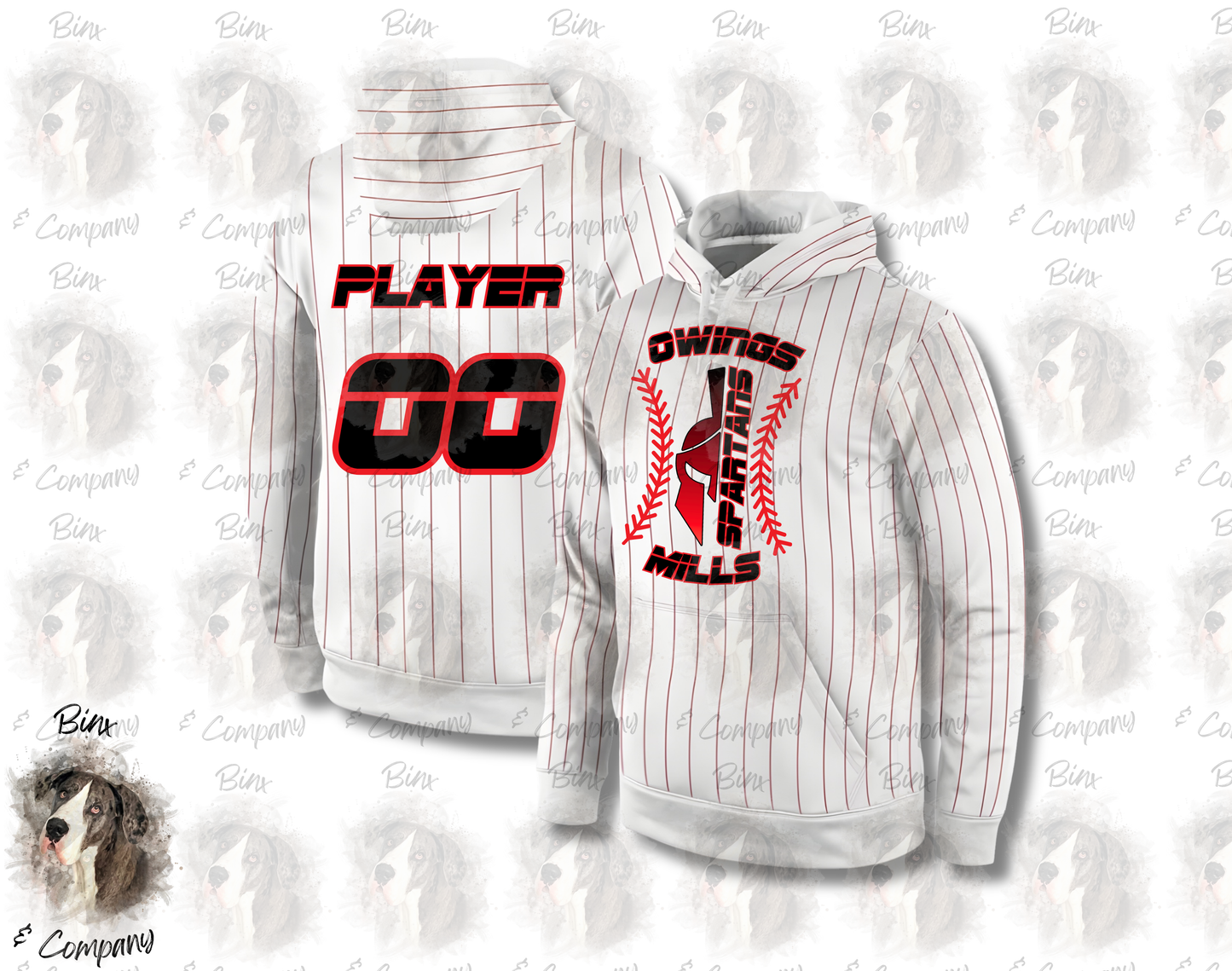 Pinstripe Hoodie• Design 1