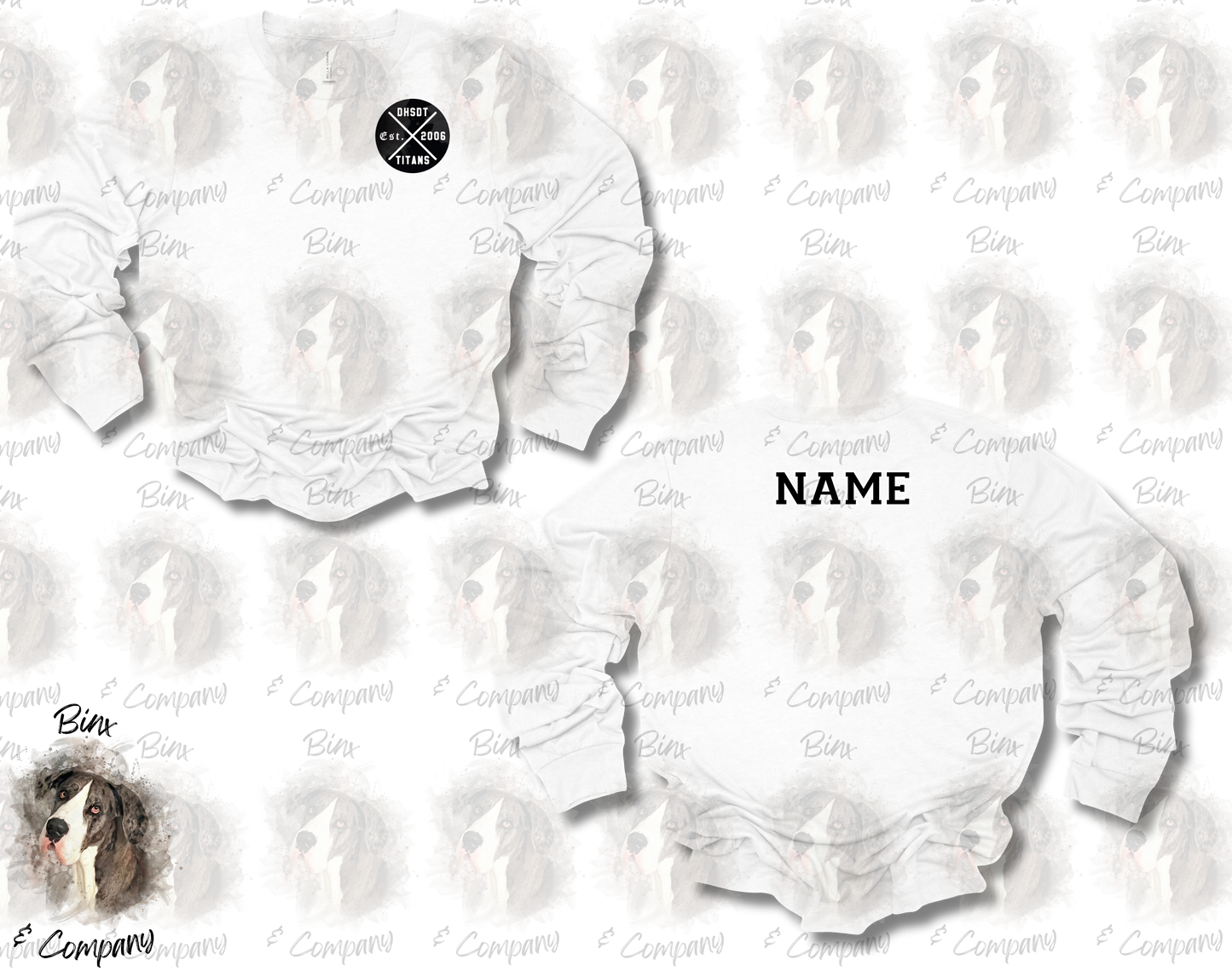 Long Sleeve Shirt • Design 2 Pocket Logo