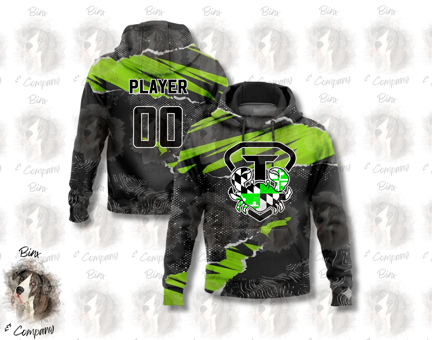 Performance Torn Paper Hoodie • Design 1